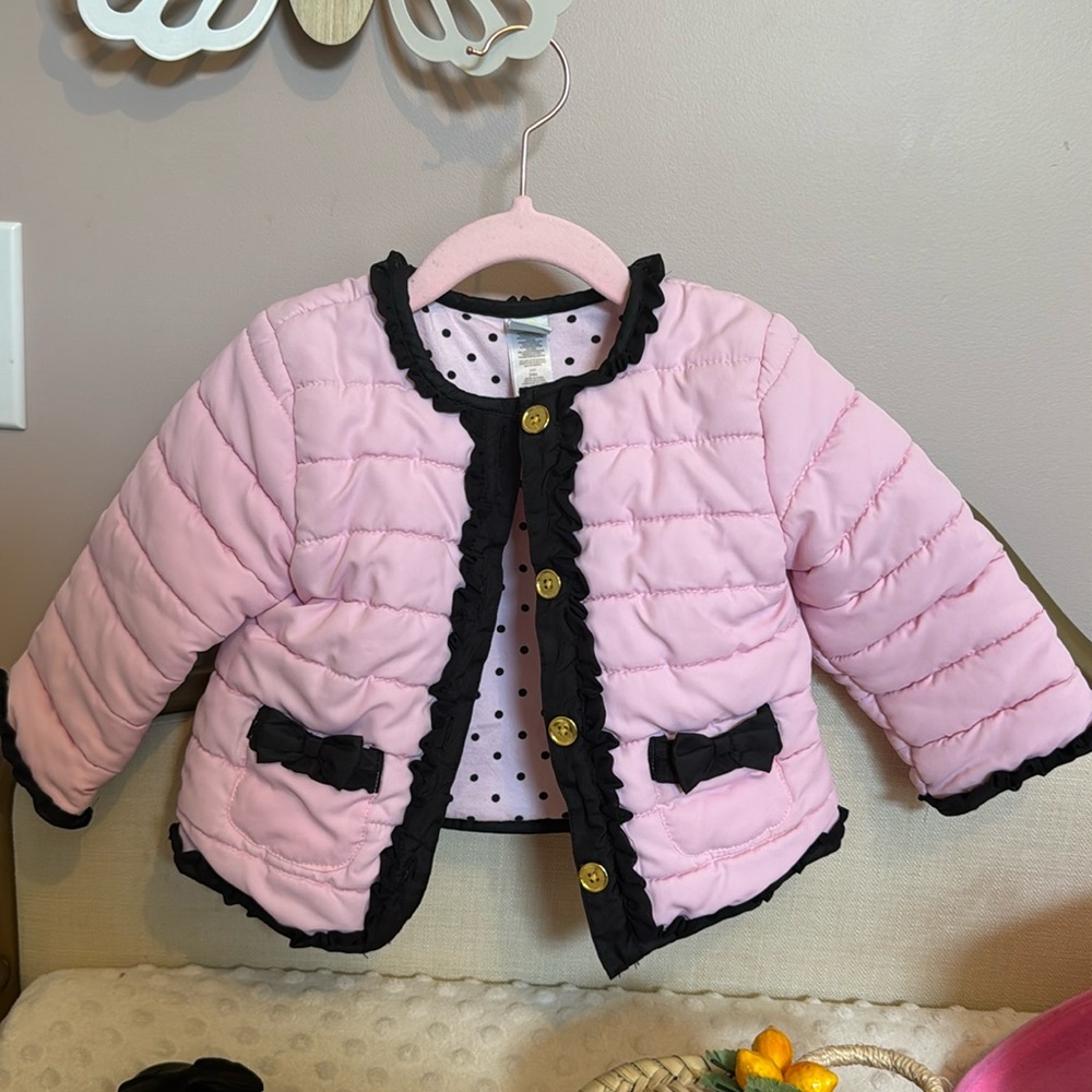 Pink little quilted jacket perfect for fall. Size 24months